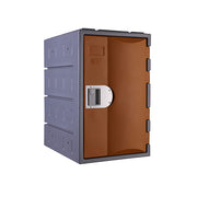 Steelco Single Door Heavy Duty HDPE Locker Third Height Coffee
