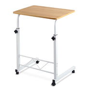 Mobile Twin Laptop Study Desk Light wood