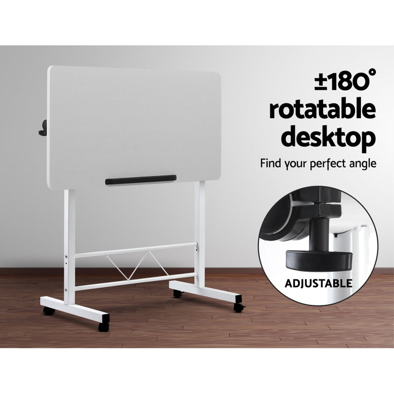 Portable Mobile Computer Sit Stand Office Desk