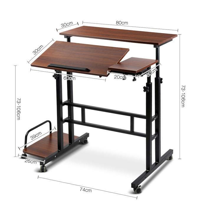 Mobile Twin Laptop Computer Desk