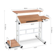 Mobile Twin Laptop Computer Desk