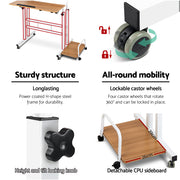 Mobile Twin Laptop Computer Desk