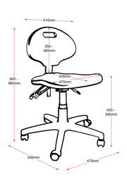 Rapidline Secret Lab Executive Chair With Black Nylon Base and Castors Wheels