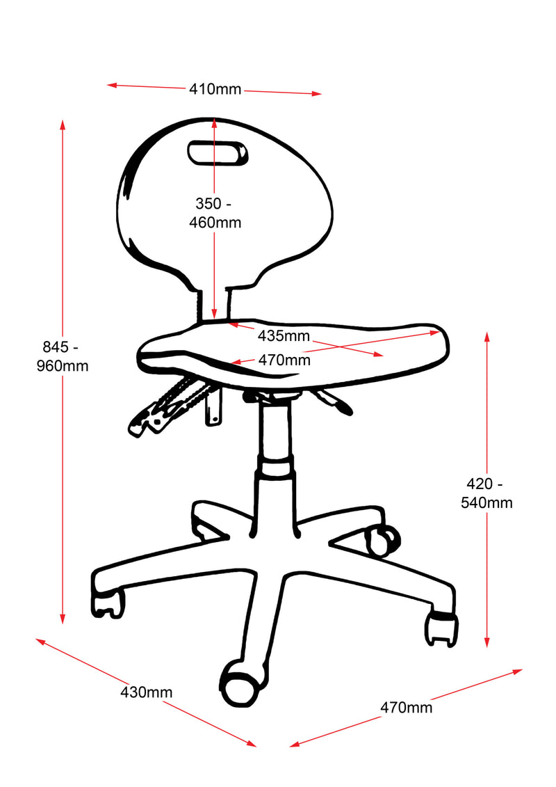 Rapidline Secret Lab Executive Chair With Black Nylon Base and Castors Wheels