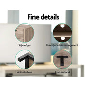 Artiss TV Cabinet Entertainment Unit Stand Industrial Wooden Metal Frame 132cm Oak