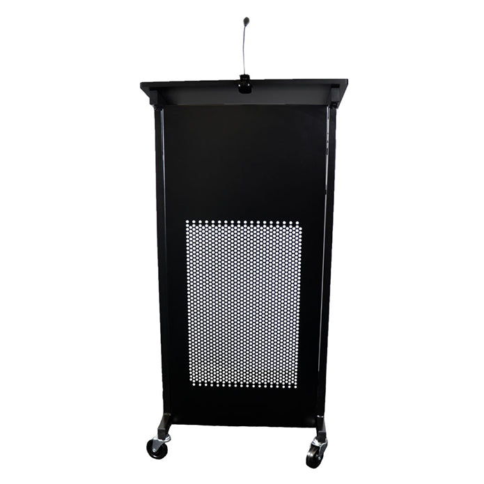 Rapidline Heavy Duty Mobile Lectern with LED Light Black