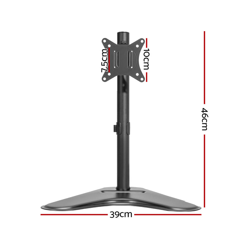 Single HD LED Monitor Arm Stand TV Mount Bracket Holder Freestanding