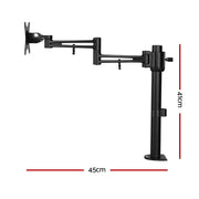 Adjustable Monitor Arm Desk Mounted - Black