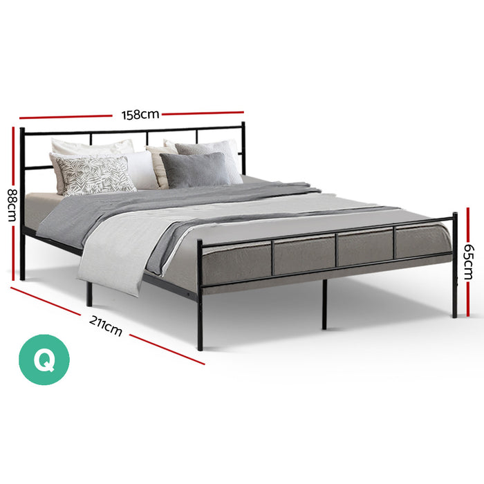 Modern Queen Size Metal Bed Frame