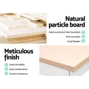 Artiss Metal Computer Study Desk with Drawer - White with Oak Top