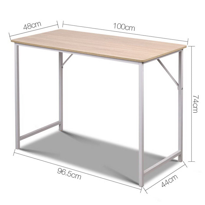 Artiss Minimalist Metal Computer Study Desk - White