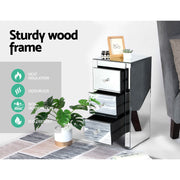 Artiss Quenn Mirror Bedside Table