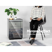 Artiss Presia Mirror Bedside Table