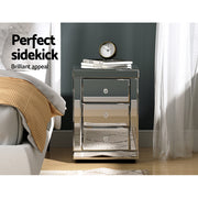 Artiss Presia Mirror Bedside Table