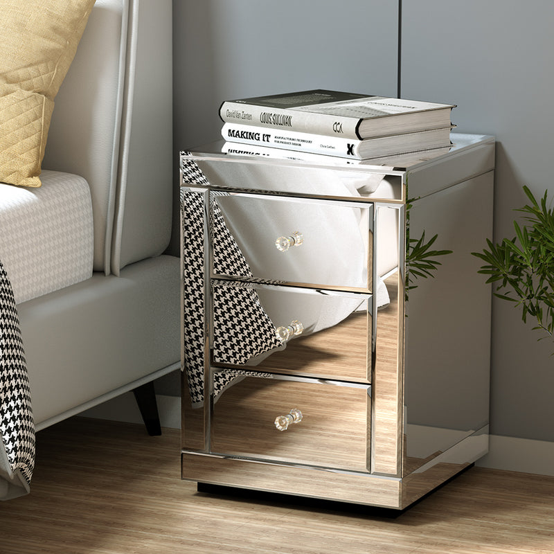 Artiss Presia Mirror Bedside Table