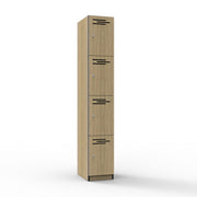 Rapidline Four Door Melamine Locker Natural Oak