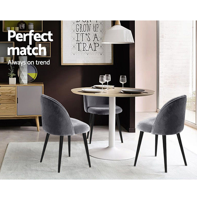 Artiss Set of 2 Velvet Modern Dining Chair