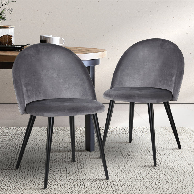 Artiss Set of 2 Velvet Modern Dining Chair