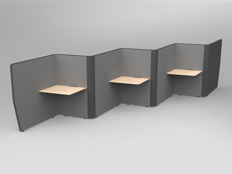 Motion Wave Work Pods 6 Work Pods Solid Beech