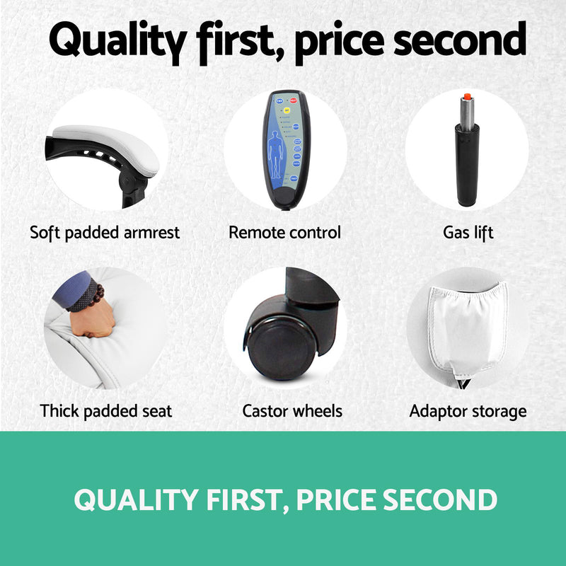 8 Point PU Leather Reclining Massage Chair