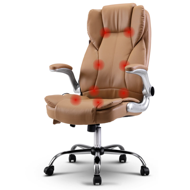 Artiss 8 Point Massage Office Chair Espresso