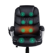 8 Point PU Leather Reclining Massage Chair