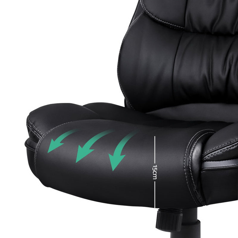 8 Point PU Leather Reclining Massage Chair