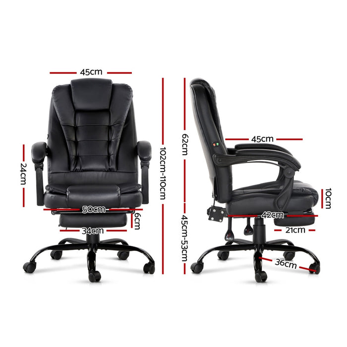 Artiss Monty Massage Office Chair - Black