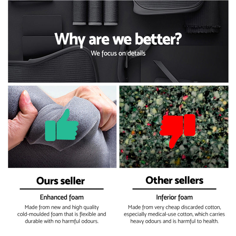 Artiss Monty Massage Office Chair - Black