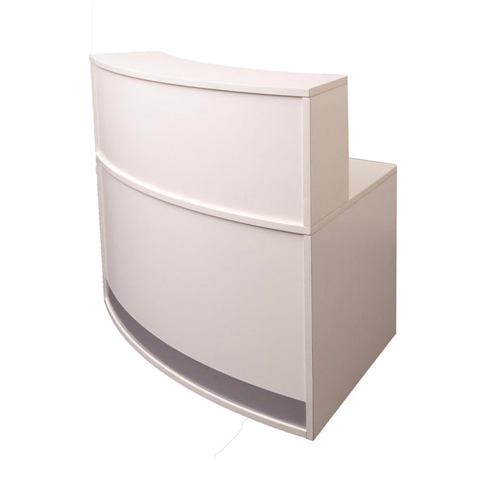 Rapidline Modular Reception Counter 1339mm W x 872mm x 1160mm (Plain Top) Natural White