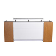 Rapidline Marquee Reception Counter Glossy White Zebra