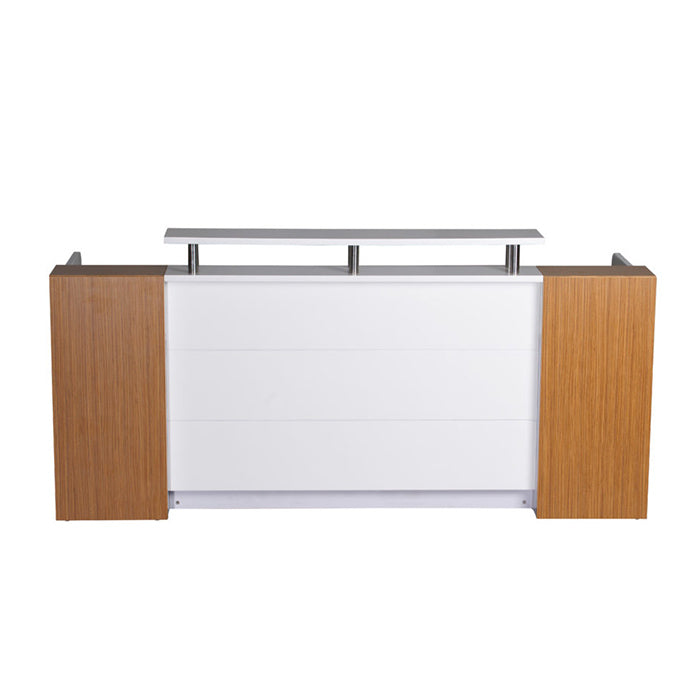 Rapidline Marquee Reception Counter Glossy White Zebra