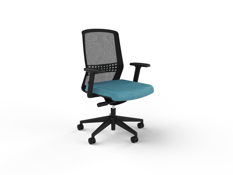 Motion Sync Chair with Lumbar Ice Blue Option