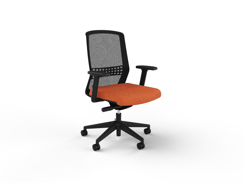 Motion Sync Chair with Lumbar Sunset Orange Option