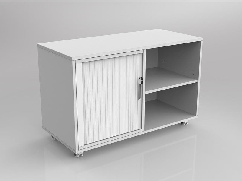Axis Mobile Caddy Pedestal Tambour Door and Shelves