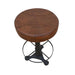 Industrial Bar Stool Leather Seat