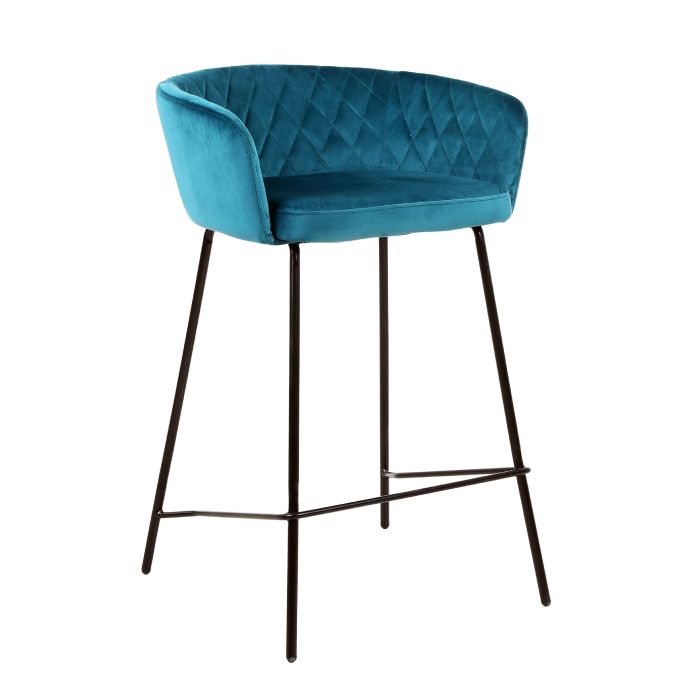 Cored Teal Kitchen height Chair