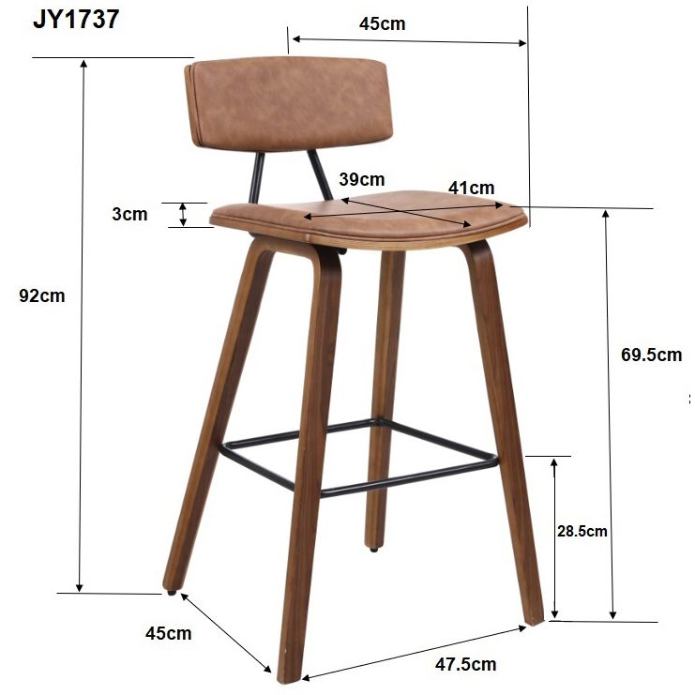 Retro Kitchen Bench Height Chair