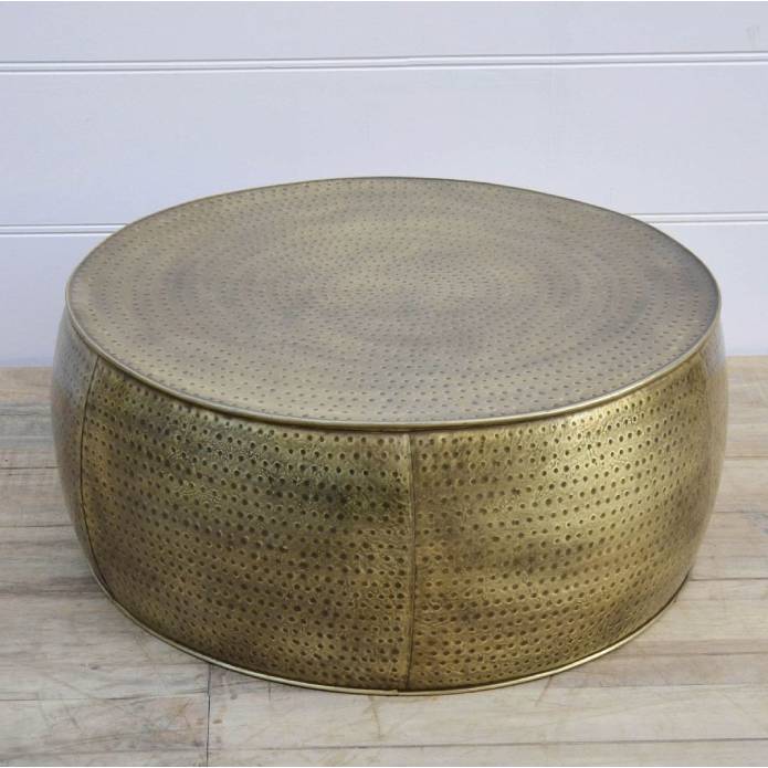 brass look Hammered Coffee Table