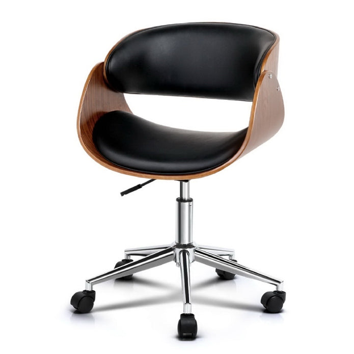 Artiss Wooden & PU Leather Office Desk Chair