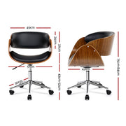 Artiss Wooden & PU Leather Office Desk Chair