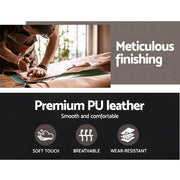 Artiss Wooden & PU Leather Office Desk Chair