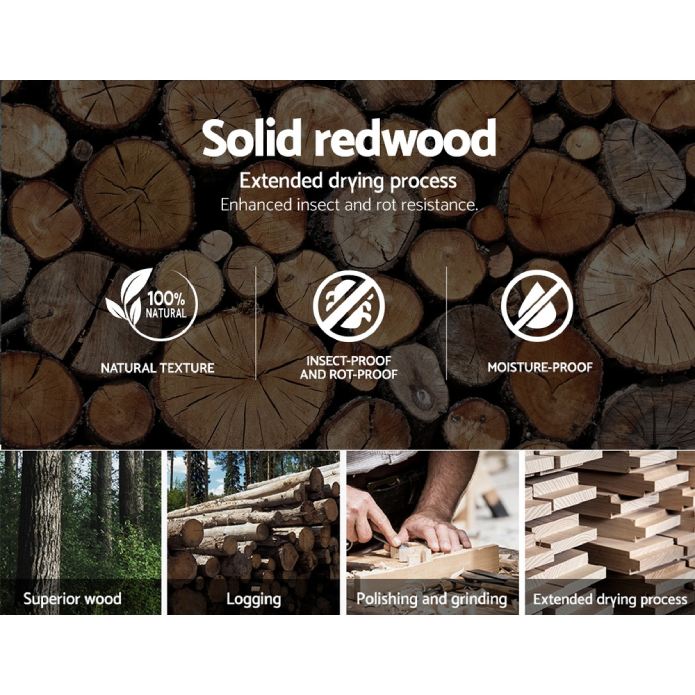 Artiss Wooden & PU Leather Office Desk Chair