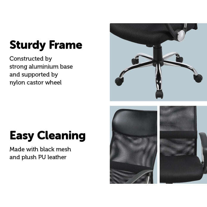 Ergonomic Mesh PU Leather Executive Office Chair