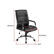PU Leather Ergonomic Office Chair Executive Padded Black