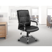PU Leather Ergonomic Office Chair Executive Padded Black