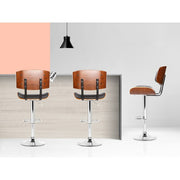 Artiss Set of 2 Wooden Bar Stools Bar Stool Kitchen Chair Dining Pad Gas Lift