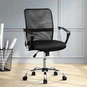 Artiss Office Chair Gaming Chair Computer Mesh Chairs Executive Mid Back Black