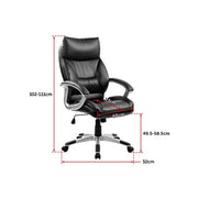 PU Leather Ergonomic Office Chair Executive Padded Black
