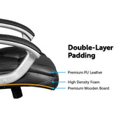 PU Leather Ergonomic Office Chair Executive Padded Black